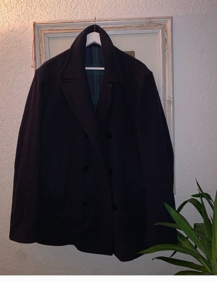 GANT Peacoat - Donkerblauw met Schotse ruit voering, Ophalen of Verzenden, Zo goed als nieuw, Overige maten, Blauw