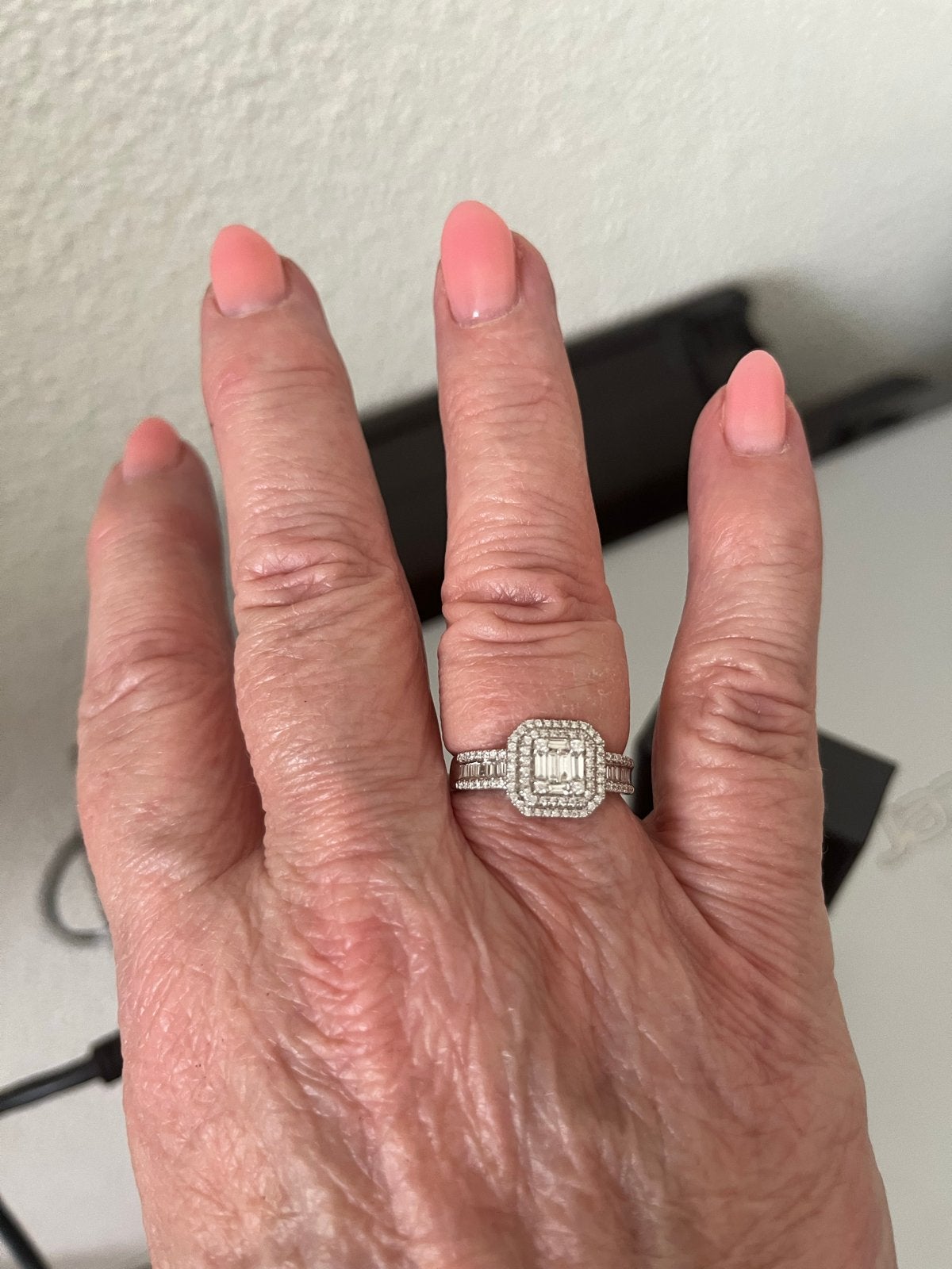 Prachtige 14K Witgouden Ring met Diamanten (Siebel Juweliers, Verzenden, Zo goed als nieuw, 17 tot 18, Dame of Heer