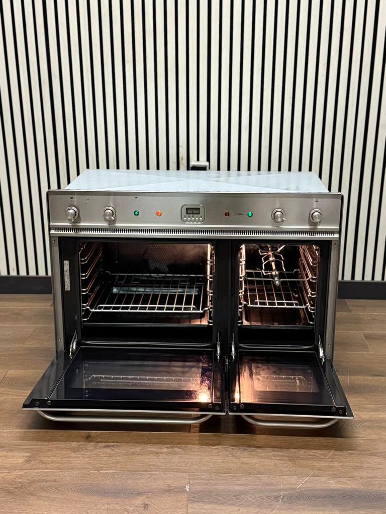 Luxe Boretti inbouwoven 2x oven RVS 90x60 cm, Hete lucht, Fornello Esperta, Ophalen of Verzenden, Zo goed als nieuw