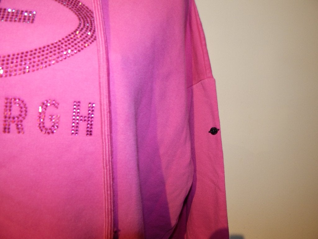 Goldbergh roze hoody merk in roze steentjes capuchon M, Maat 38/40 (M), Verzenden, Roze, Gedragen