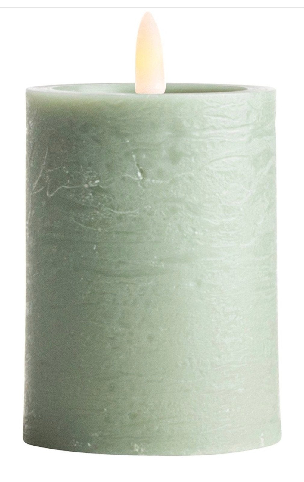 6 stuks Gusta LED Pilaarkaars - Groen - 7.5x10 cm - Echt Wax, RITHMEESTERPARK 40 NL 4838 GZ BREDA, Kaars, Groen, Overige merken