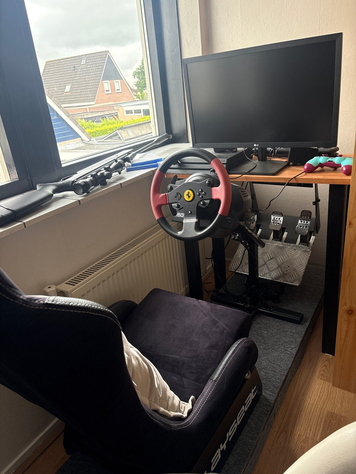 Playseat met Thrustmaster T150 en T3PA Pro pedalen, Ophalen, Overige merken, Gebruikt