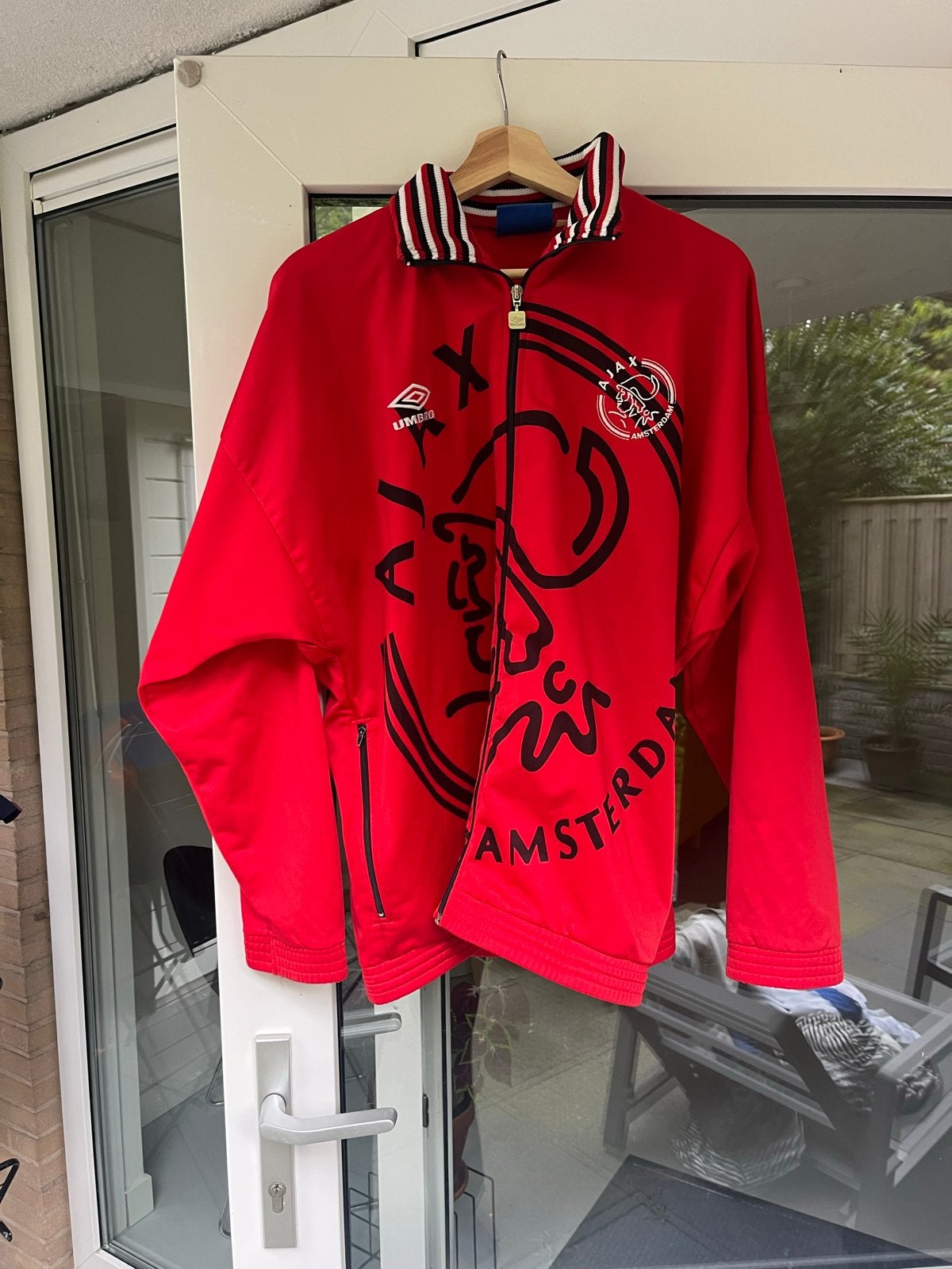 Ajax trainingsjas 1995 - Maat L - Perfecte staat, Maat 52/54 (L), Ophalen of Verzenden, Zo goed als nieuw, Voetbal