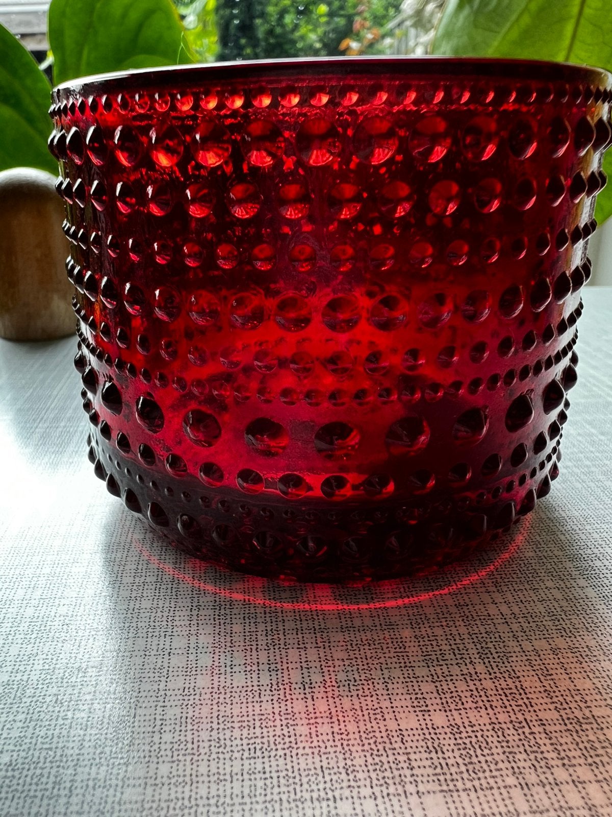 Iittala Kastehelmi Waxinelichthouder Red Punainen Toikka, Ophalen of Verzenden, Zo goed als nieuw, Kandelaar