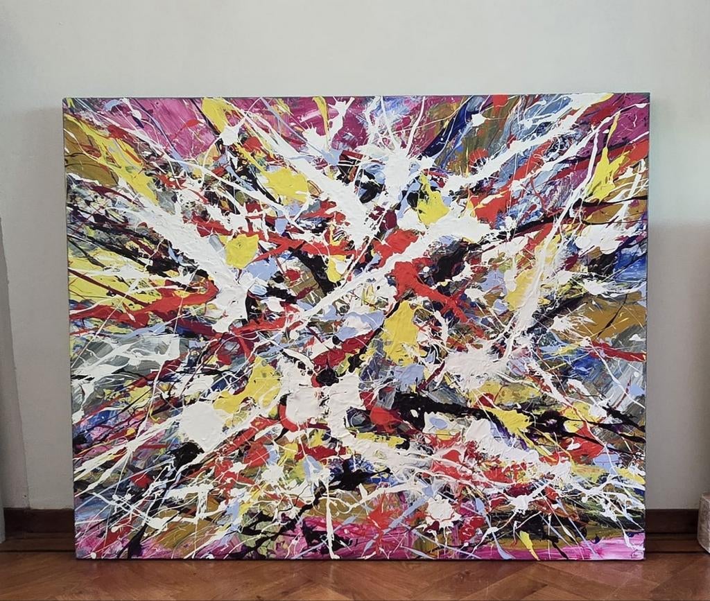 Jos Schelfhout Action Painting 169, Antiek en Kunst, Kunst | Schilderijen | Abstract, Ophalen