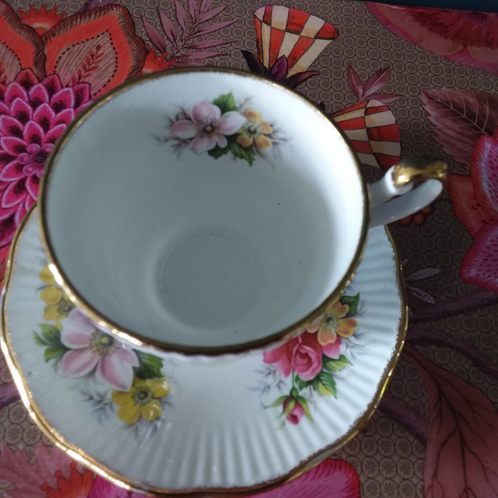 Vintage Queen's Rosina China theekop en schotel, Ophalen