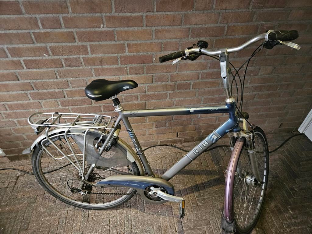 RIH herenfiets, grijs/blauw, Ophalen, Gebruikt, Overige merken, Versnellingen