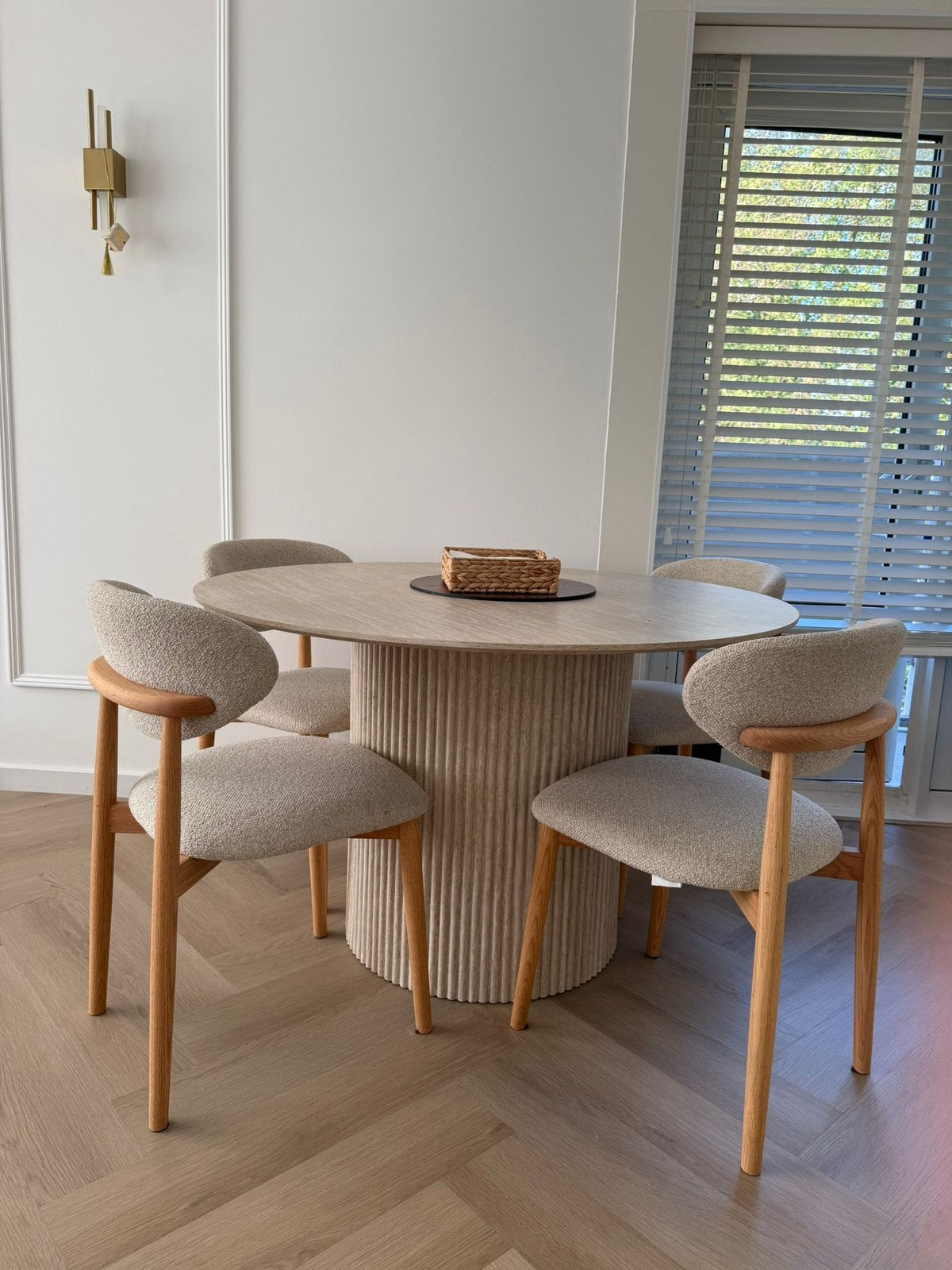 eetkamer stoelen met salon tafel, Huis en Inrichting, Tafels | Eettafels, Ophalen, Zo goed als nieuw, Rechthoekig, 50 tot 100 cm