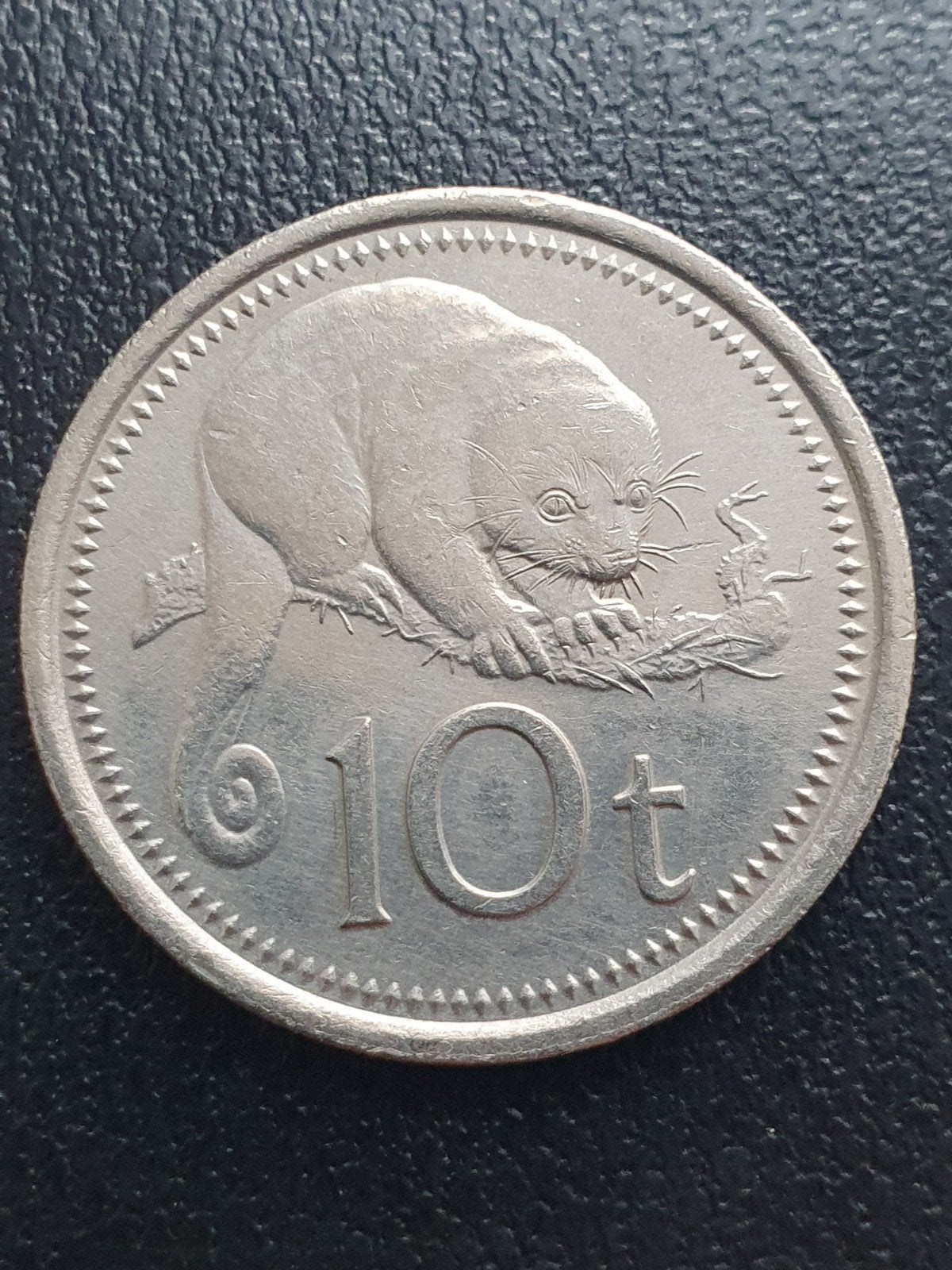 10 Toea munt uit 1975 Papoea-Nieuw-Guinea., Postzegels en Munten, Ophalen of Verzenden