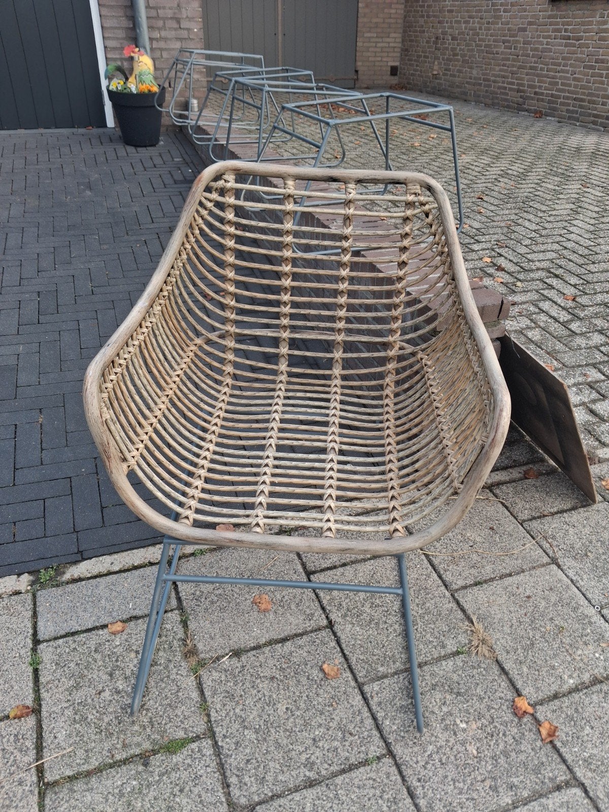 tuinstoel Mason natural bruin wicker, Tuin en Terras, Ophalen of Verzenden, Wicker