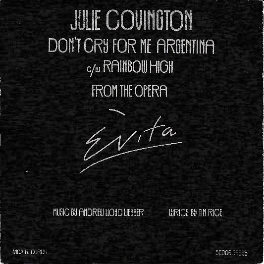 Julie Covington - Don't cry for me Argentina, Gebruikt, 7 inch, Single, Ophalen of Verzenden