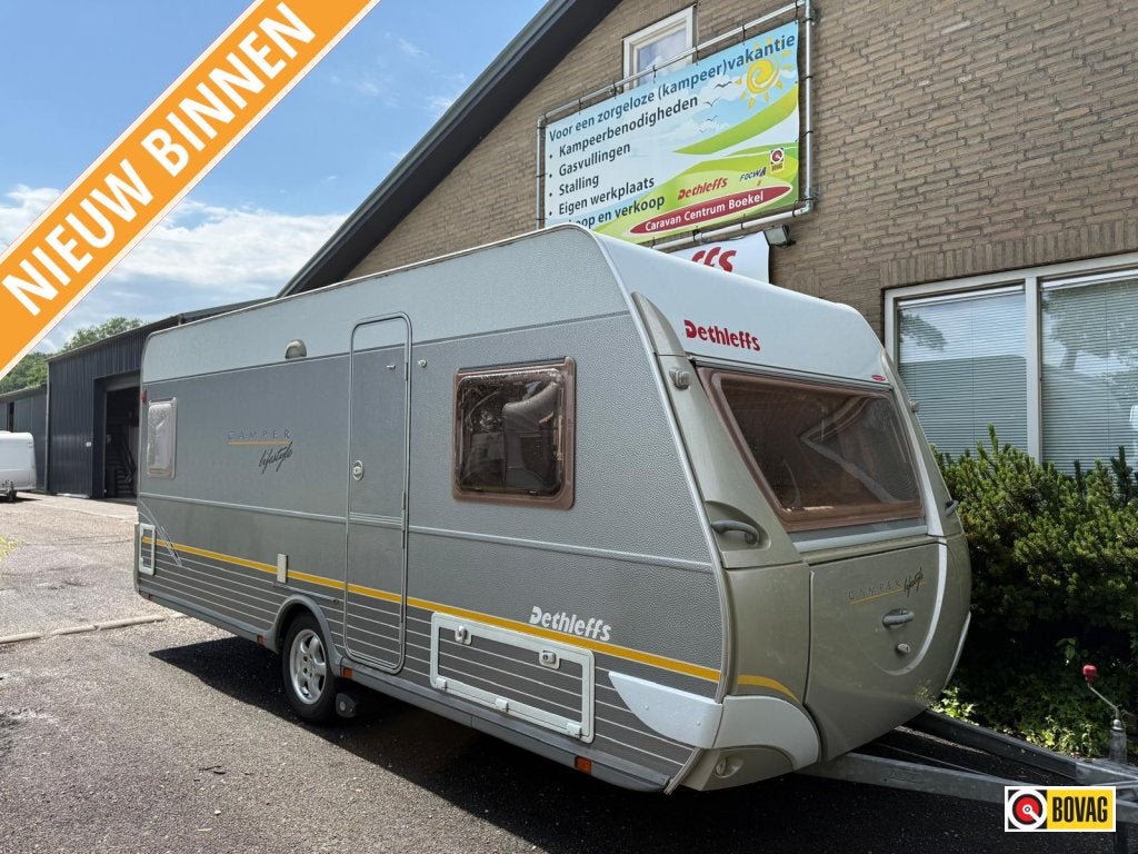 Dethleffs Camper Lifestyle 510 DB +voortent+mover+fietsenrek, Caravans en Kamperen, Caravans, Rondzit, Overige typen, Dethleffs