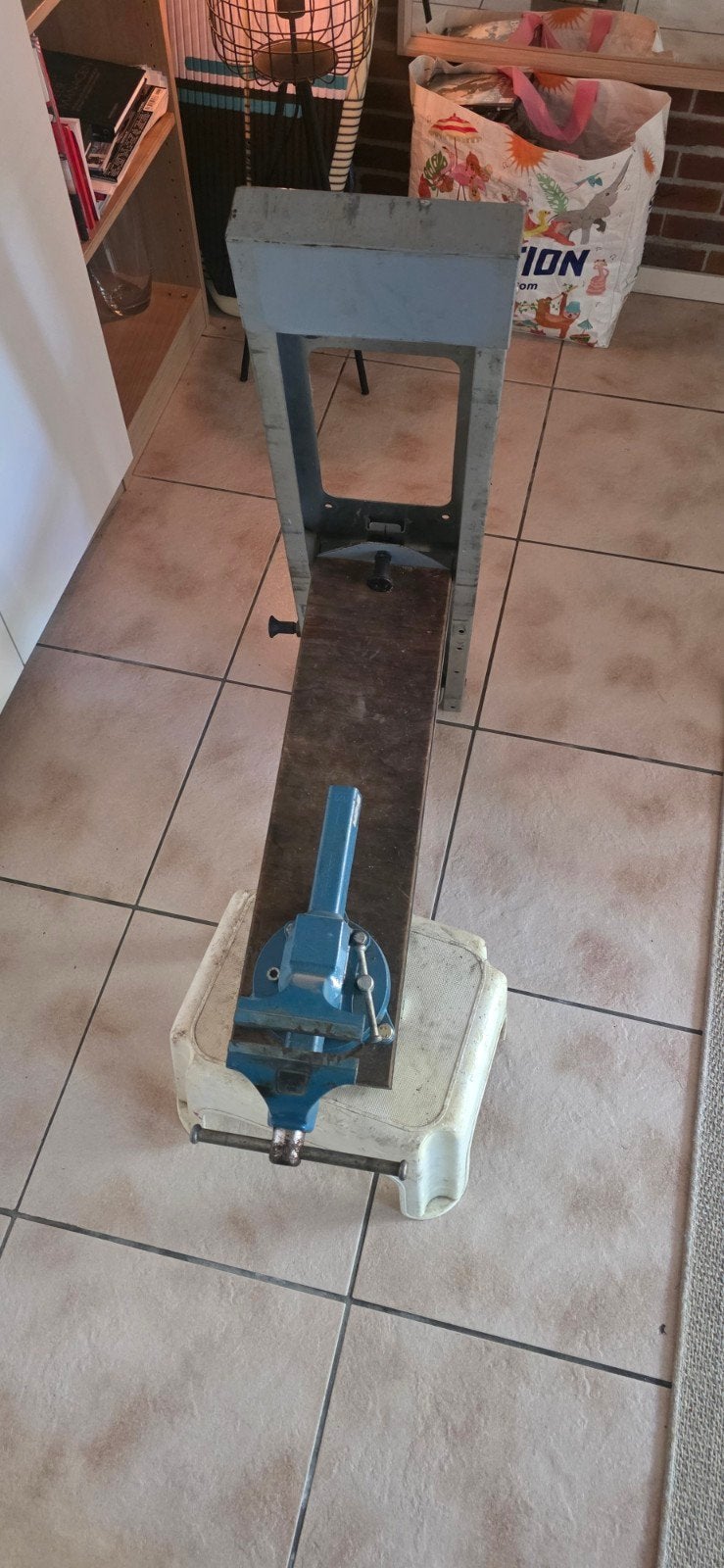 Bott mobiele werkbank met Heuer bankschroef 120 mm, Ophalen, Bankschroef