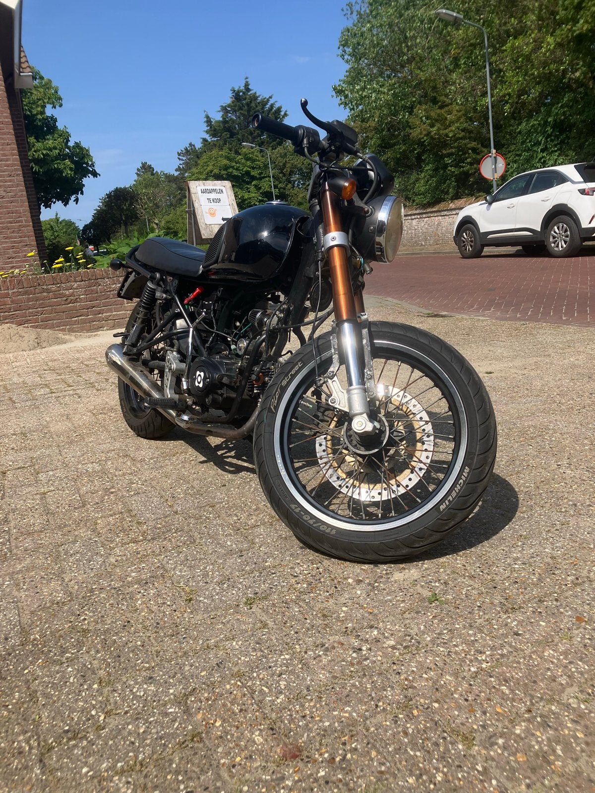 AGM Caferacer 50 - Geel Kenteken, Fietsen en Brommers, Ophalen