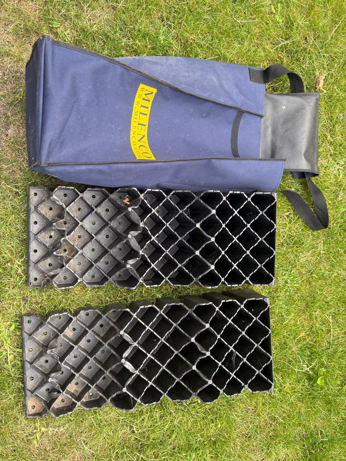 Milenco Triple Op Rij Levelers / Caravan Oprijplaten, Caravans en Kamperen, Ophalen, Gebruikt