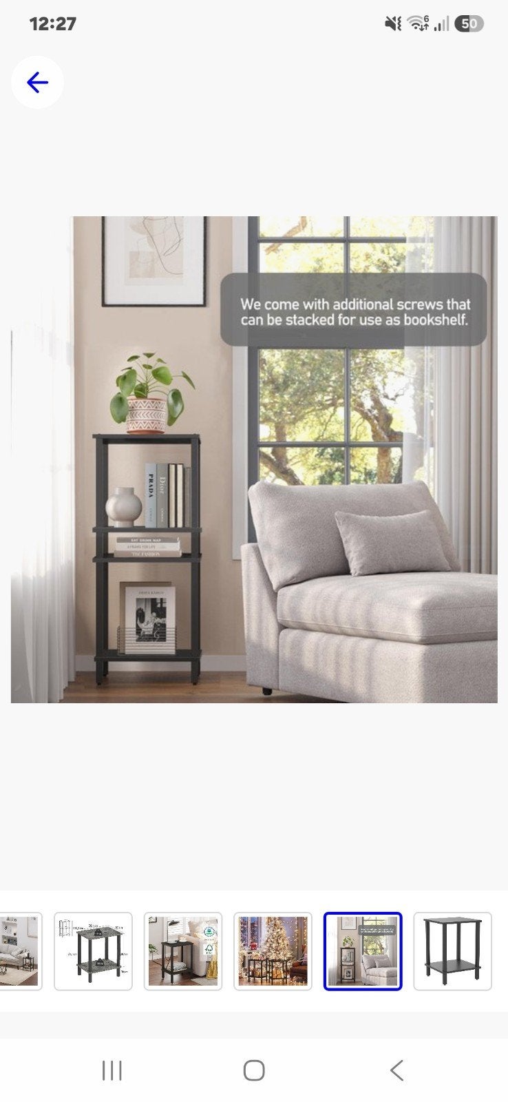 Set van 2 zwarte bijzettafels 53x38cm - Modern design, Overige materialen, Minder dan 55 cm, Zo goed als nieuw, Modern