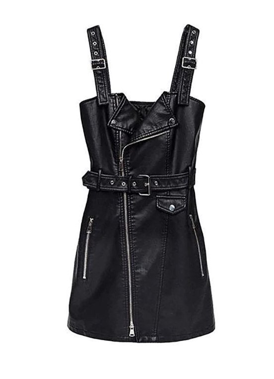 Zwarte leren jurk jurkje kort mini korte sexy dames vrouwen, Kleding | Dames, Jurken, Maat 38/40 (M), Verzenden, Zwart, Nieuw