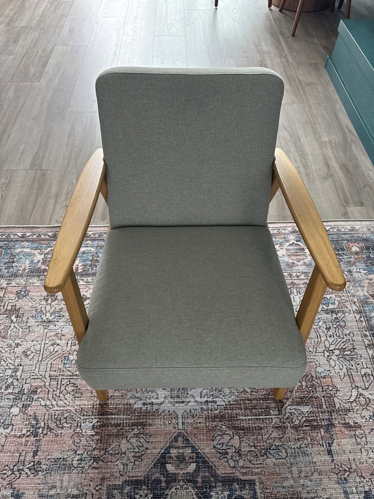 IKEA EKENÄSET armchair in Kilanda light beige, Huis en Inrichting, Stoelen, Ophalen, Zo goed als nieuw, Hout, Eén