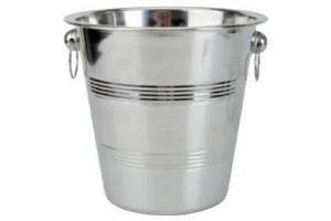 RVS wijnkoeler / ijsbucket - meerdere beschikbaar, Flessenkoeler, Zilver, Ophalen of Verzenden, Zo goed als nieuw