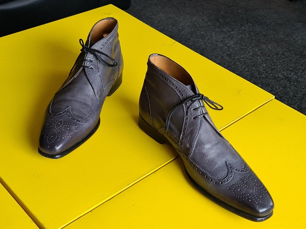 Magnanni half hoog schoenen met grijze kleur maat 43/5, Overige kleuren, Ophalen of Verzenden, Zo goed als nieuw, Magnanni