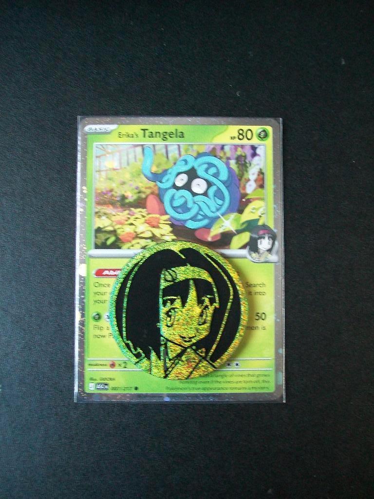 8497 Nieuwe Pokemon Kaart Holo Rare Erika's TANGELA + munt, Verzenden, Nieuw, Losse kaart, Foil