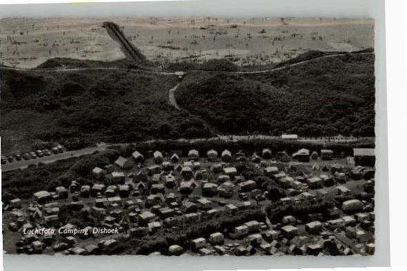 Dishoek Luchtfoto volle Camping  Koudekerke (Z), Ophalen of Verzenden, 1960 tot 1980, Gelopen, Zeeland