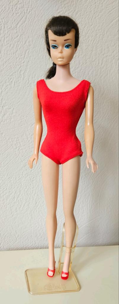 Vintage Barbie pop Swirl Ponytail Brunette 60's, Ophalen of Verzenden, Pop