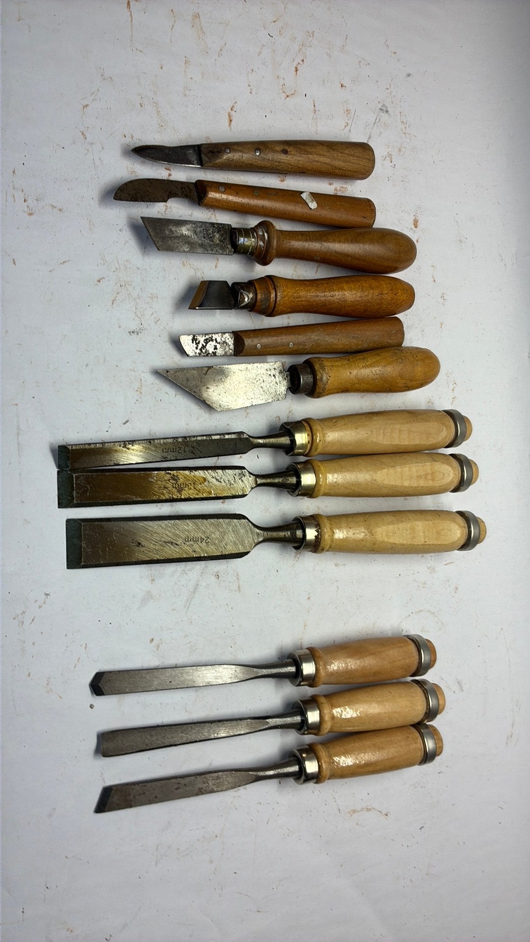 Diverse gutsen beitels houtsnijmesjes voor houtbewerking, Hobby en Vrije tijd, Cursusmateriaal, Ophalen of Verzenden, Zo goed als nieuw