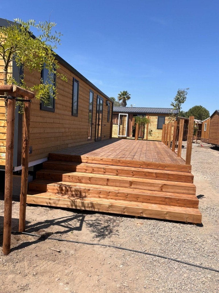 Te huur: Luxe mobile-home | 6 pers | Zuid-Frankrijk | Agde, Vakantie, Campings, Overige, Aan zee, Afwasmachine, Airconditioning
