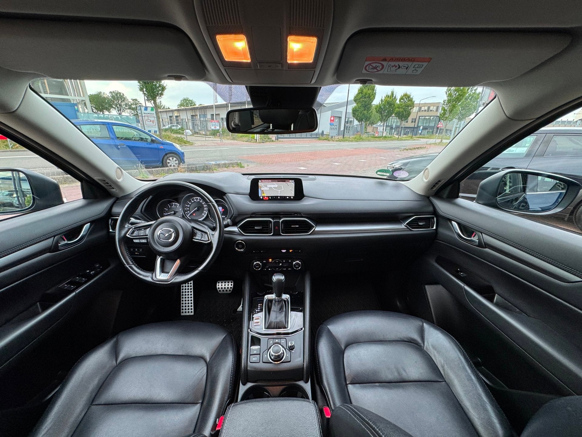 Mazda CX-5 2.0 SkyActiv-G 165 TS+ AUT|NAV|Leder|CAM|DealerOH, Auto's, Mazda, Gebruikt, 4 cilinders, Blauw, Automatische klimaatregeling