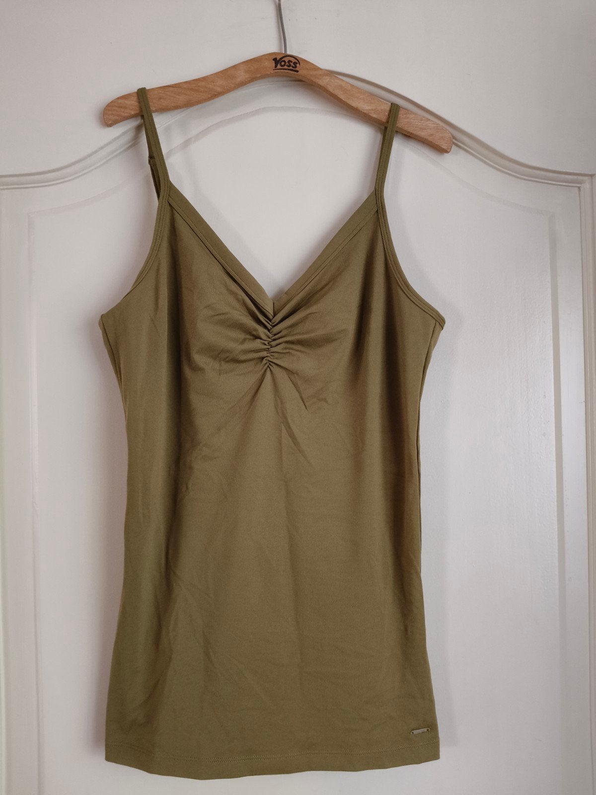 Superstar khaki top maat M, SUPERSTAR, Zonder mouw, Gedragen, Groen