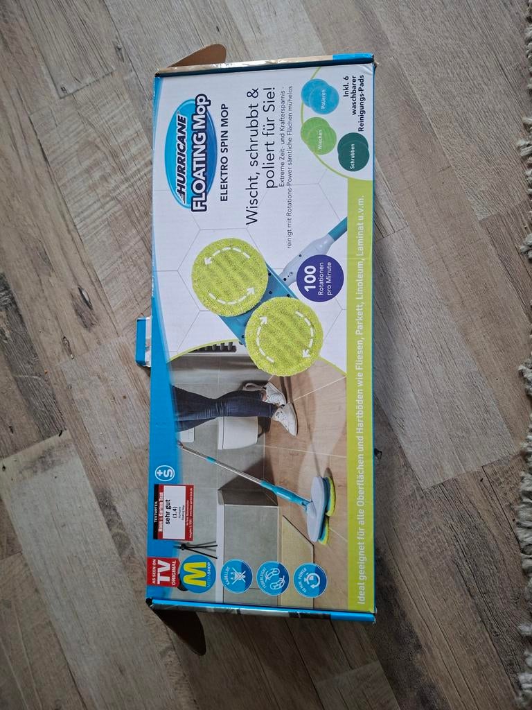 Hurricane Floating Mop Elektrische Dweil met Accessoires, Ophalen of Verzenden, Mop of Dweil