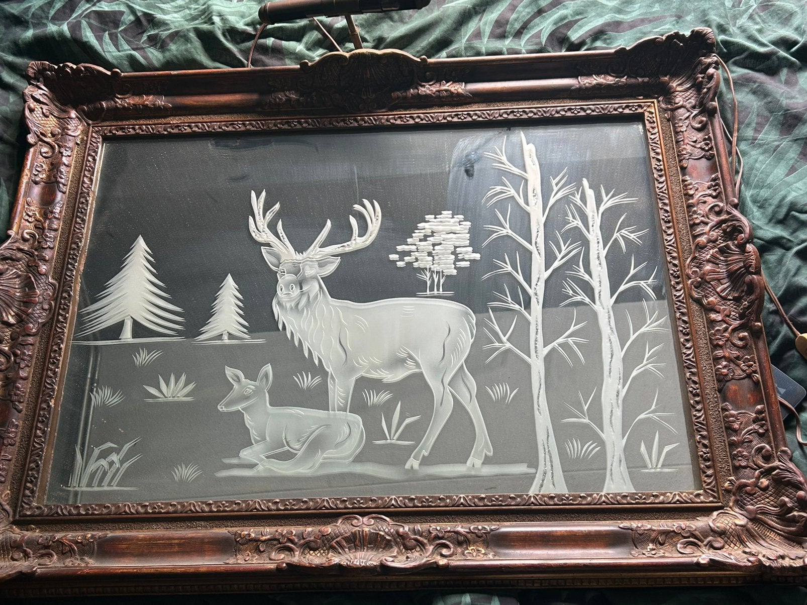 Spiegelschilderij, Ophalen, Bruin, Gebruikt, Schilderijlijst
