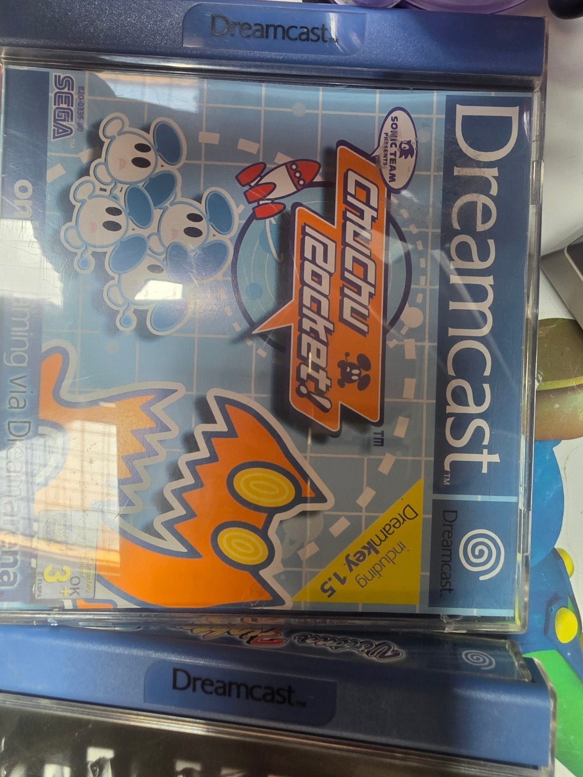 Sega Dreamcast Games: Virtua Fighter 3tb & ChuChu Rocket!, Gebruikt, Vechten, 2 spelers, Eén computer