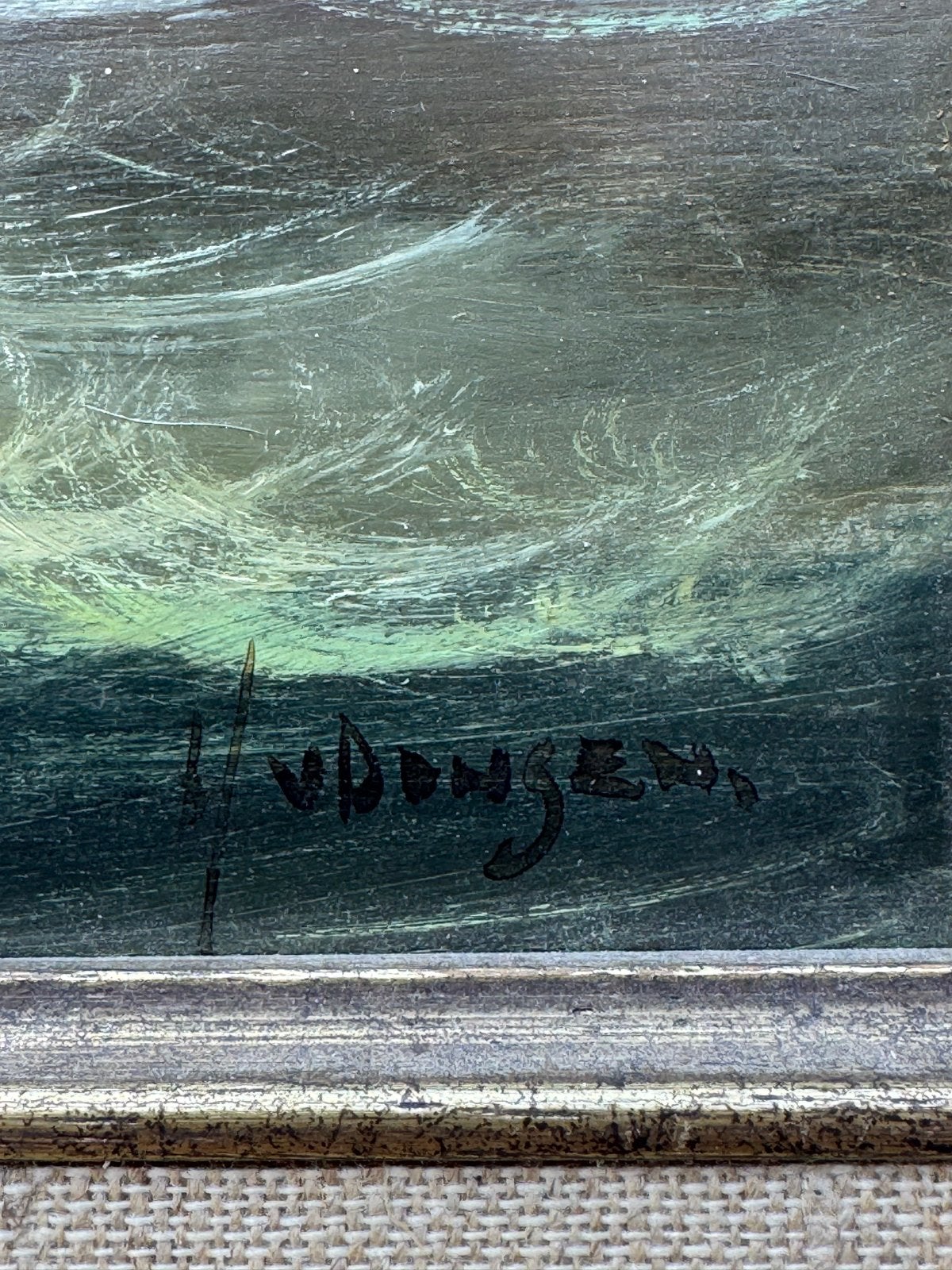 Maritiem olieverfschilderij - Zeilboot op woelige zee, Ophalen of Verzenden, Gesigneerd, Olieverf, Klassiek