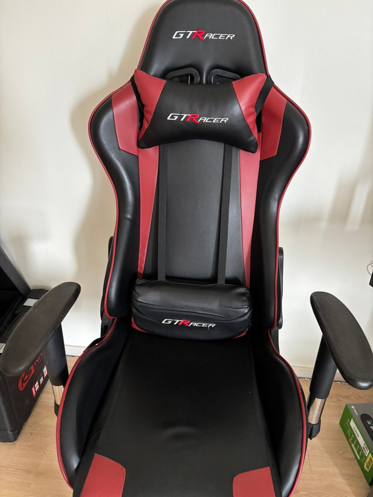 GTRacer gaming stoel rood/zwart, Ophalen of Verzenden, Zo goed als nieuw
