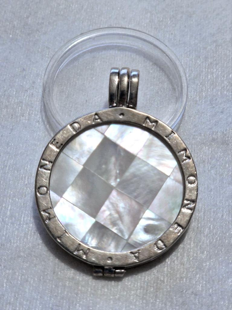 MI MONEDA zilveren (925) MAAT L hanger / pendant + 1 munt, Ophalen, Zo goed als nieuw, Zilver, Zilver