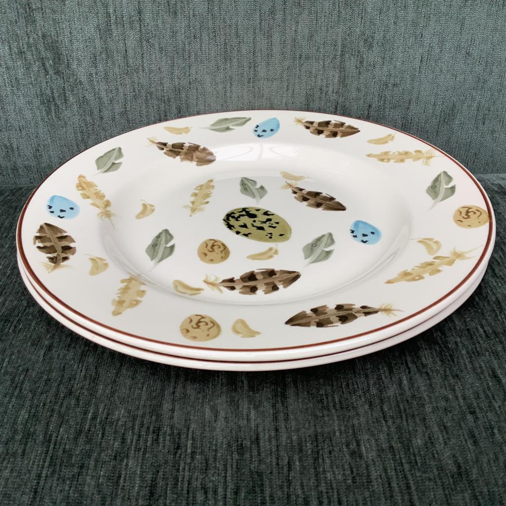 Emma Bridgewater- servies- EGG& FEATHER🪶2 Plates- Zeldzaam!, Huis en Inrichting, Keuken | Servies, Ophalen of Verzenden, Zo goed als nieuw