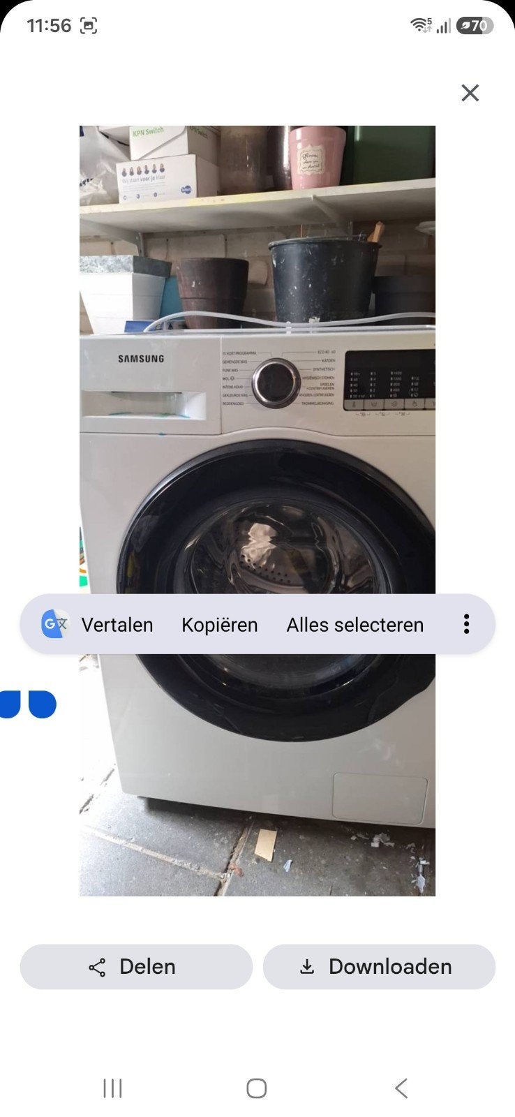 Samsung Wasmachine - gebrruikt kleur with. in goede staat, Witgoed en Apparatuur, Ophalen, Gebruikt, Voorlader, 85 tot 90 cm