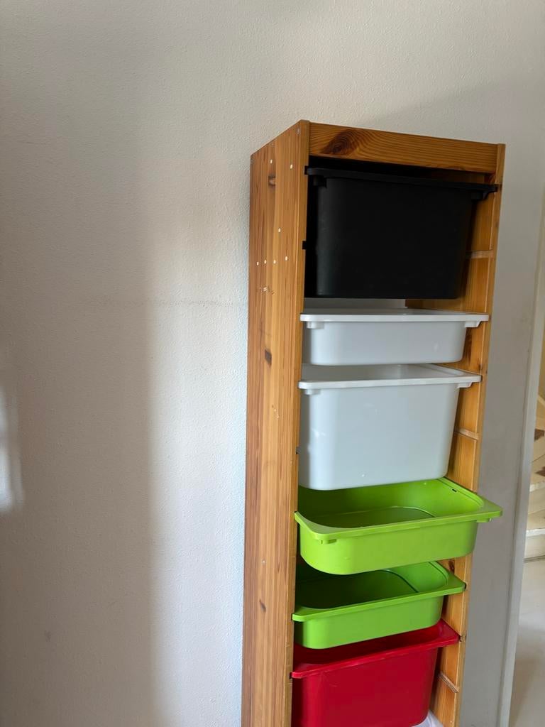 Grenen Trofast opbergrek met bakken, Huis en Inrichting, Kasten | Overige, Ophalen, Gebruikt