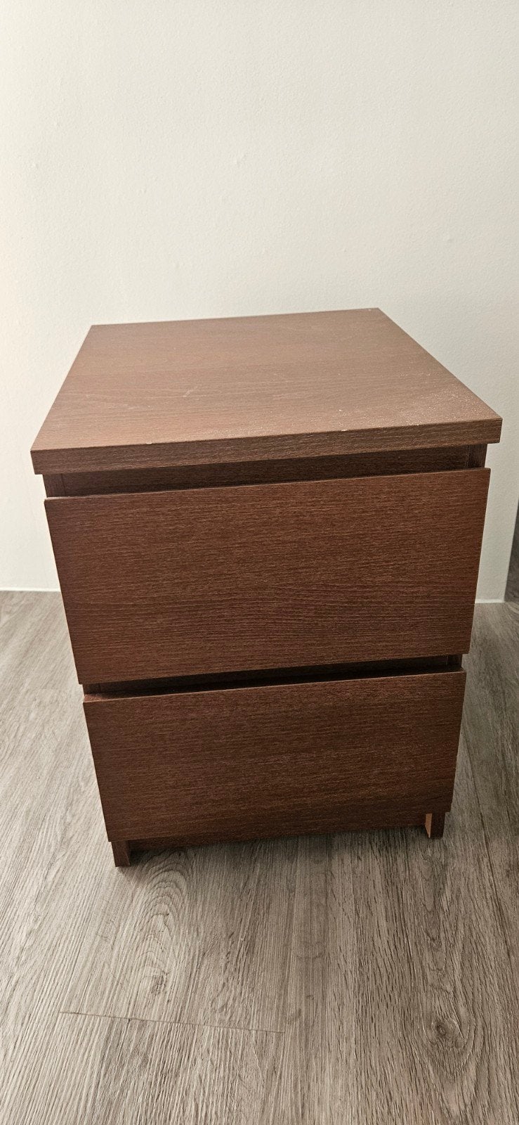 IKEA MALM nachtkastje in kersenhout, Ophalen, Gebruikt, Minder dan 45 cm, Minder dan 55 cm