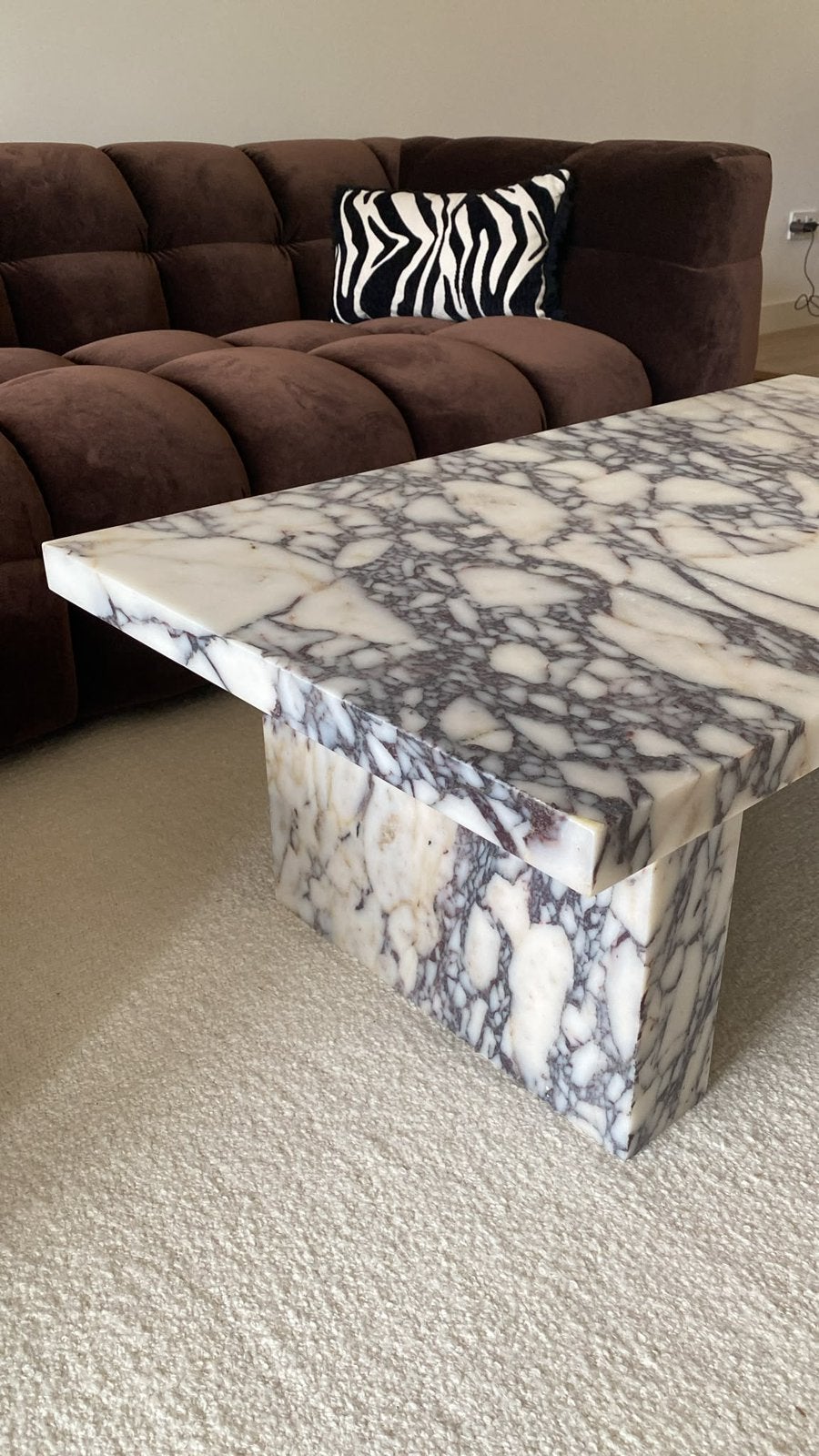 Calacatta Viola Salontafel - Nieuw - Mat afgewerkt, 100 tot 150 cm, Zo goed als nieuw, Rechthoekig, 50 tot 100 cm