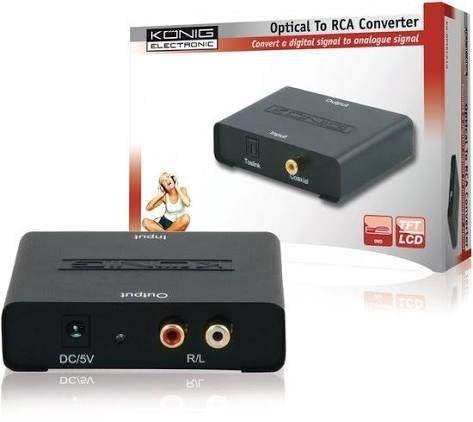 Konig Optisch Stereo RCA Omvormer, Ophalen, Zo goed als nieuw