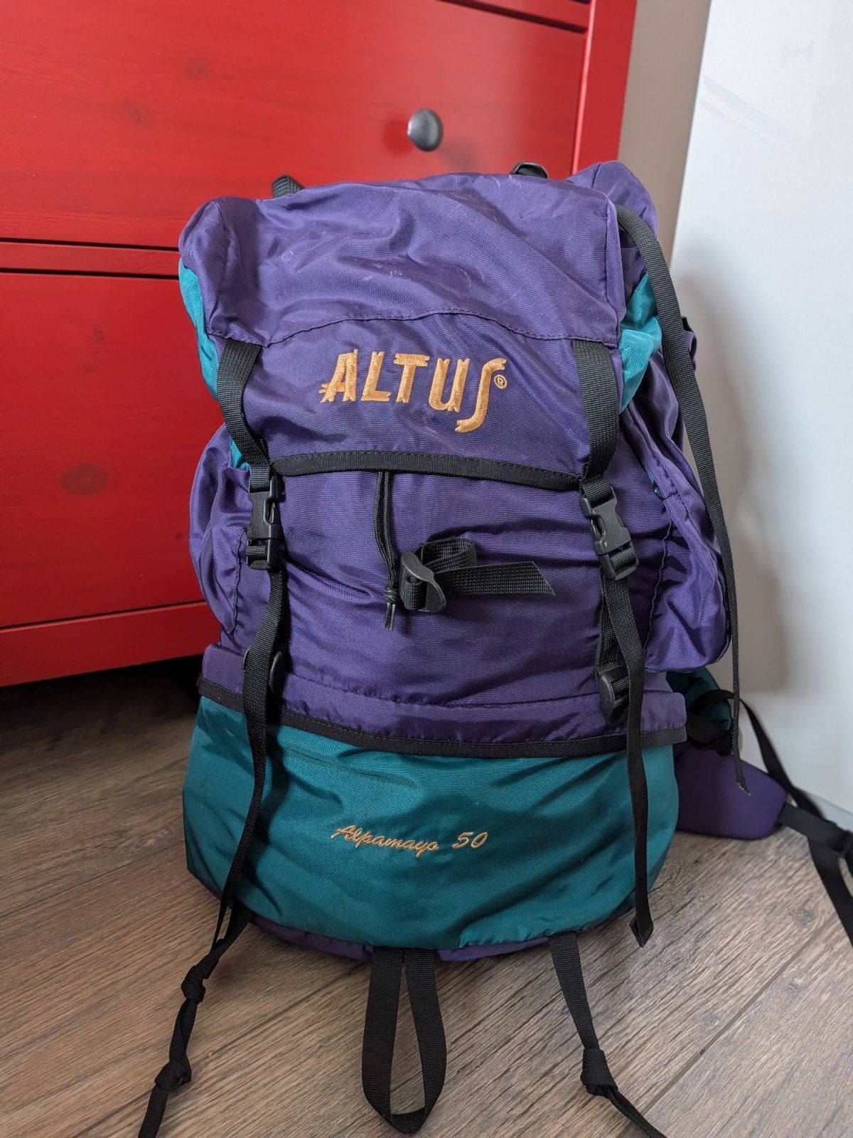 Altus Alpamayo 50 Trekking Rugzak - Paars/Turquoise, Overige merken, Gebruikt, 25 tot 40 cm, Ophalen of Verzenden