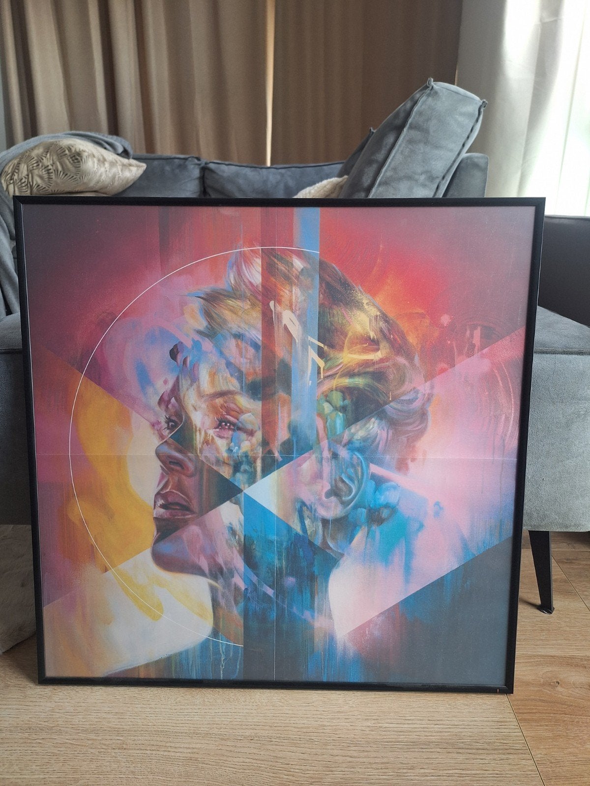 P!nk poster Hurts2Bhuman album, Ophalen, Met lijst, Deurposter of groter, Vierkant