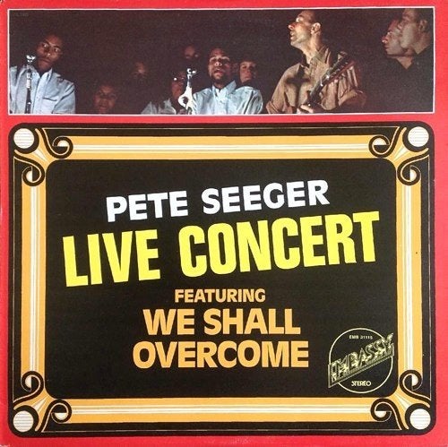 LP PETE SEEGER - LIVE CONCERT ( Folk ), LP, Gebruikt, Ophalen of Verzenden, Beschermende buitenhoes