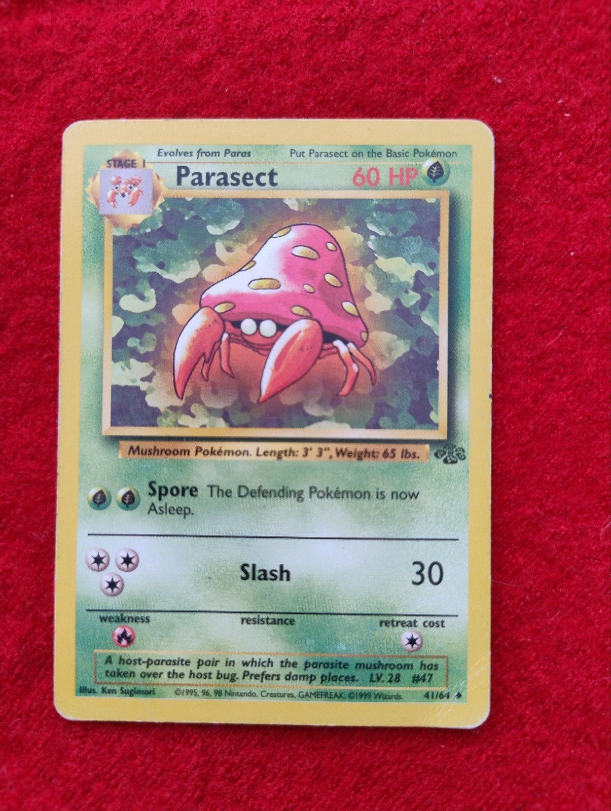 Pokémon Kaart Parasect Jungle Set 41/64 (1999) - Zeldzaam, Hobby en Vrije tijd, Verzamelkaartspellen | Pokémon, Ophalen of Verzenden