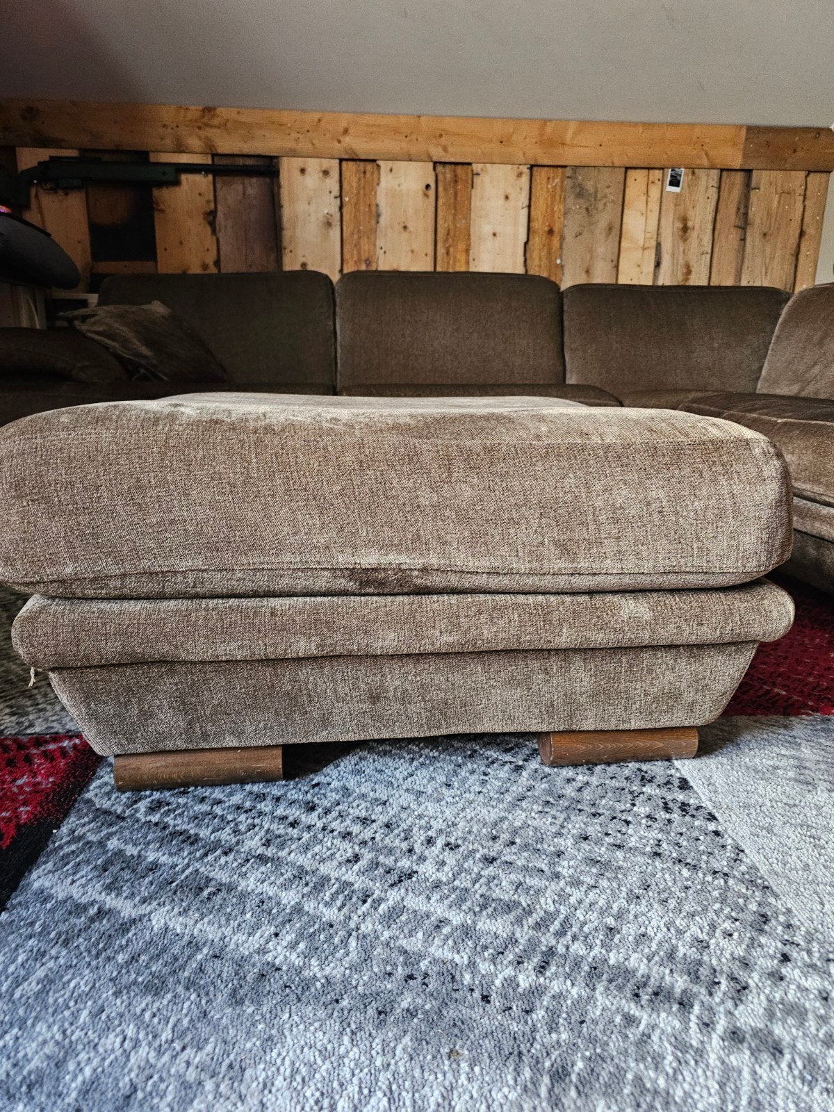 Gratis af te halen: Natuzzi hoekbank met kussens, Huis en Inrichting, Ophalen, Gebruikt, Hoekbank, Stof