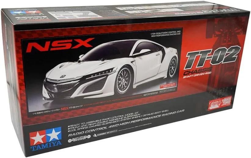 Tamiya NSX TT-02 Chassis RC Auto Bouwpakket 1:10, Elektro, Nieuw, Ophalen of Verzenden, Schaal 1:10