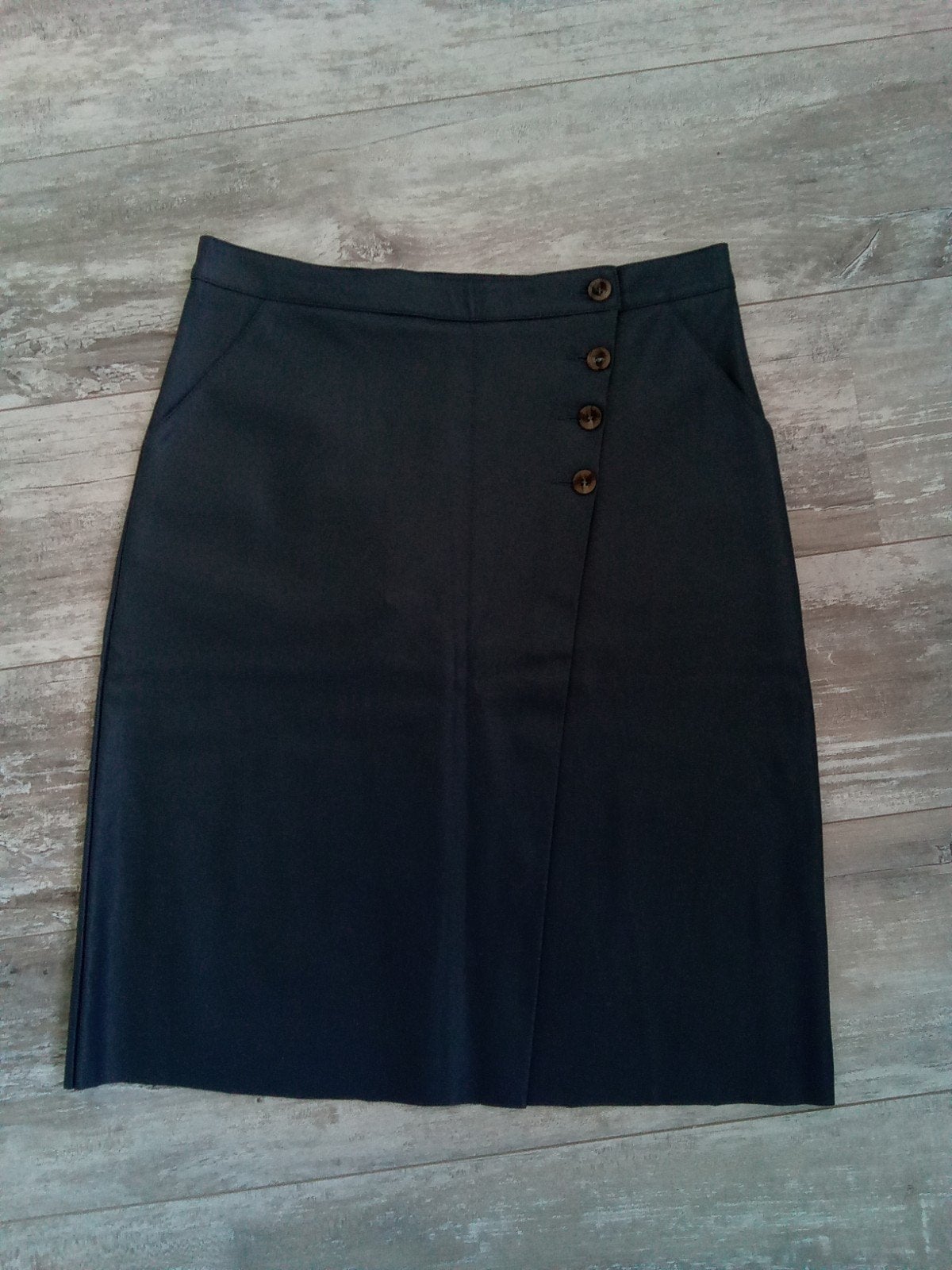 Mooie blauwe nepleren rok - Maat 40/42, Kleding | Dames, Ophalen of Verzenden, Zo goed als nieuw, Maat 42/44 (L), Blauw